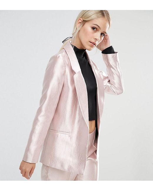 ASOS Ultimate Pink Metallic Blazer