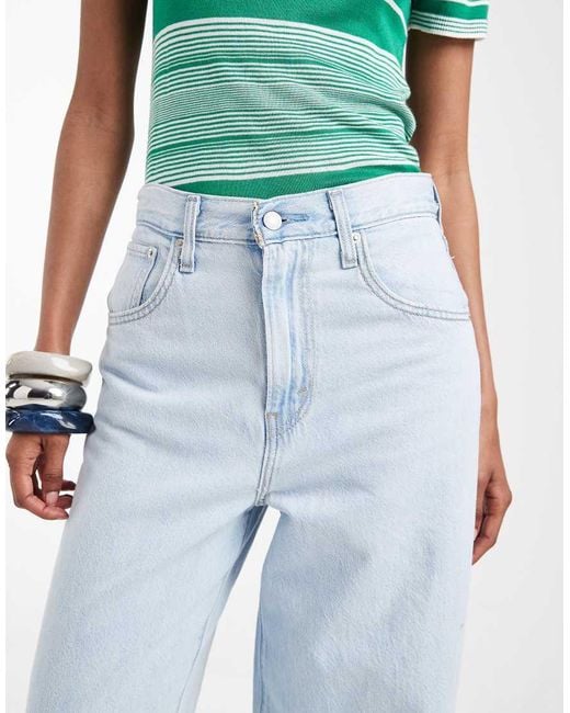 Levi's White Cinch baggy Jeans