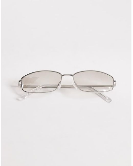 ASOS Natural Rectangle Sunglasses for men