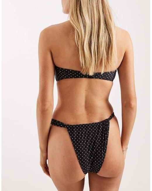 Brave Soul Black Tanga Bikini Bottoms