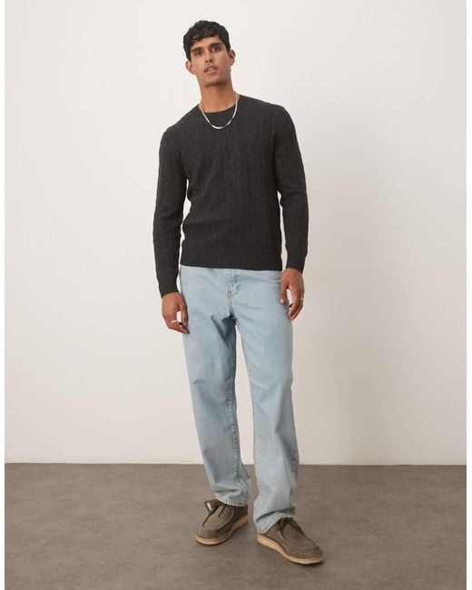 Polo Ralph Lauren Black Icon Logo Wool Cable Knit Jumper for men