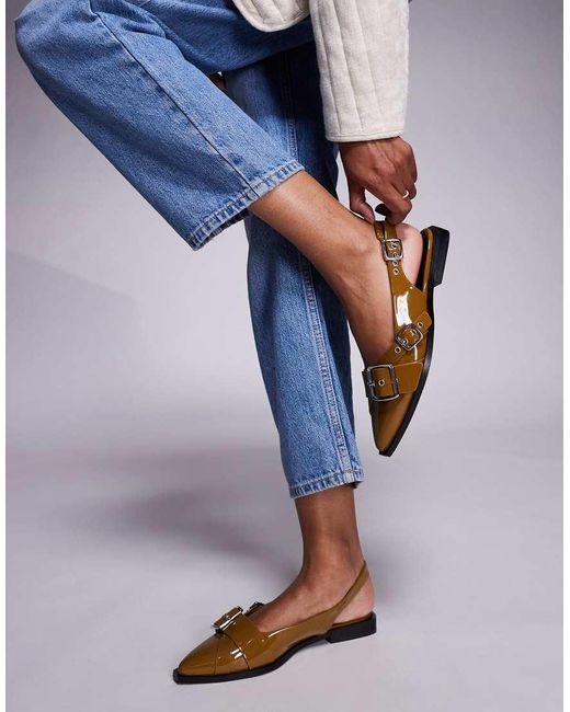 Steve Madden Blue Grezly Buckle Detail Sling Back Shoe