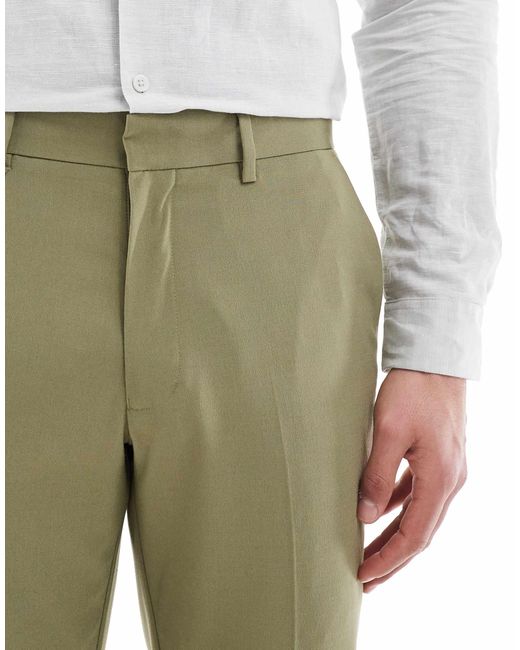 ASOS – schmal geschnittene anzughose in Green für Herren