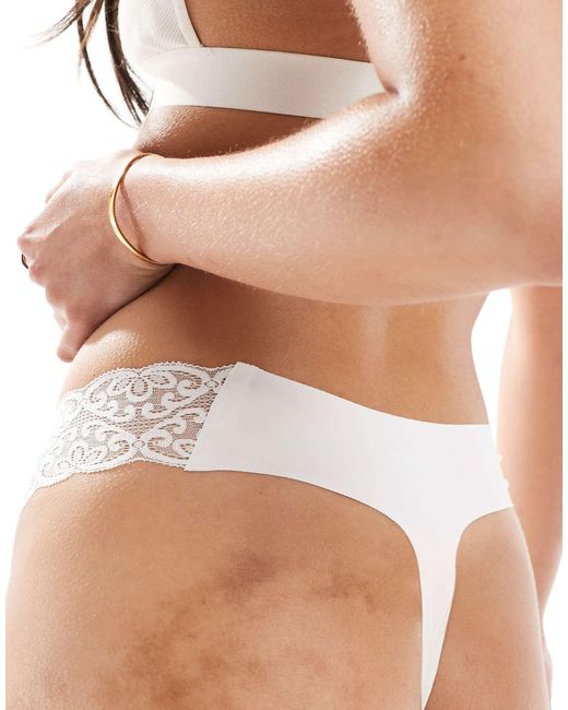 Cotton On White Cotton On Party Pants Seamless G-String Brief