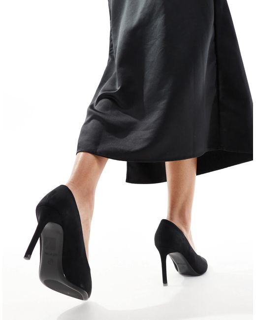 SEQWL Wide Fit Black – spitze pumps