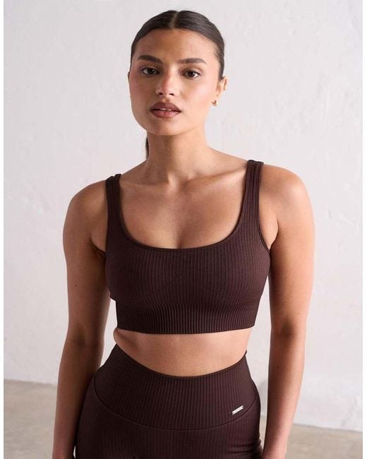 Aim'n Blue Cacao Ribbed Seamless Bra