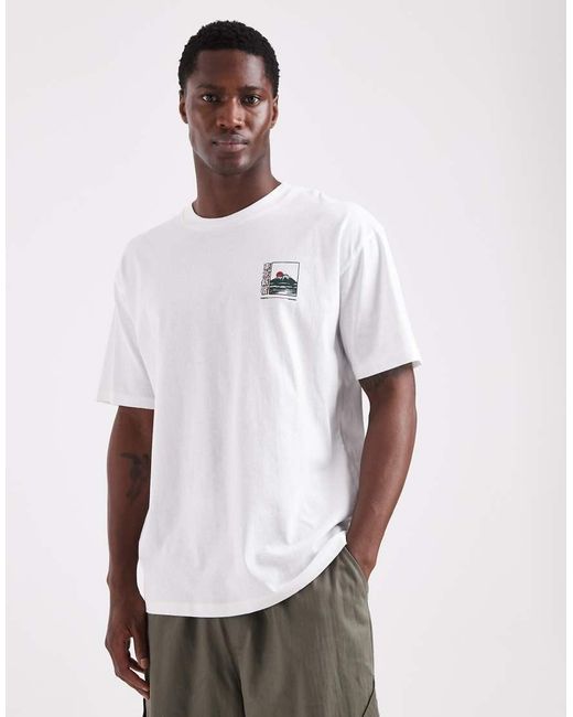 Jack & Jones White T-shirt With Tokyo Back Print for men