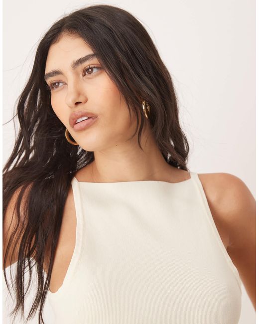 Caraco d'ensemble en maille compacte - babeurre ASOS en coloris Natural
