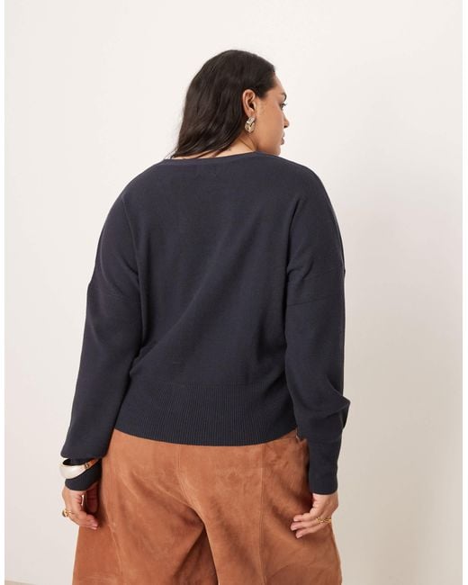 ASOS Blue Asos design curve – schlichte strickjacke