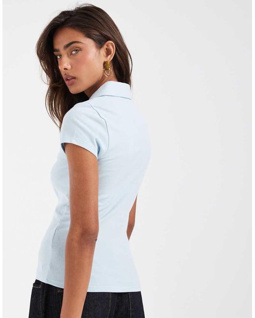 ASOS White Picquot Shrunken Polo Light