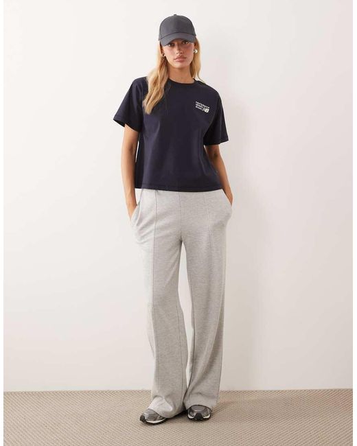 New Balance Blue Athletics Premium Logo Hip Length Relaxed T-Shirt