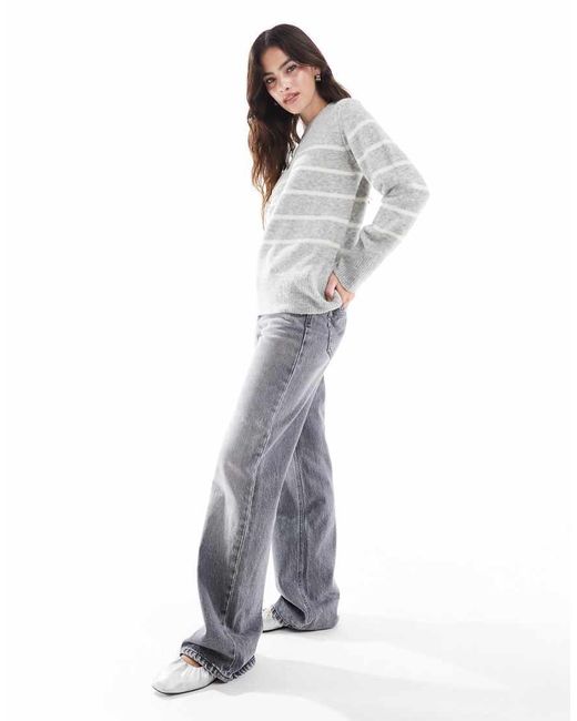 Vero Moda Gray O Neck Jumper
