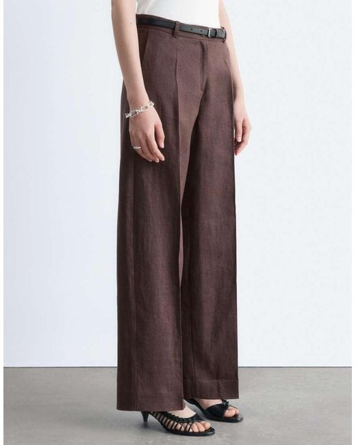 & Other Stories White Pure Linen Tailored Pants