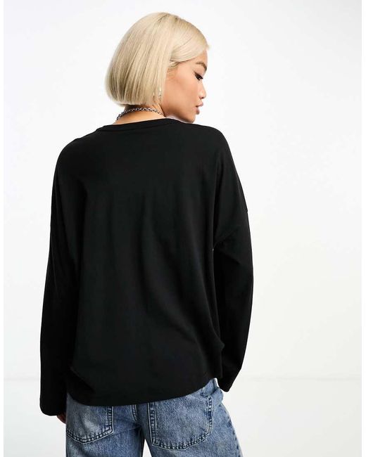ONLY Black Oversized Long Sleeve T-Shirt