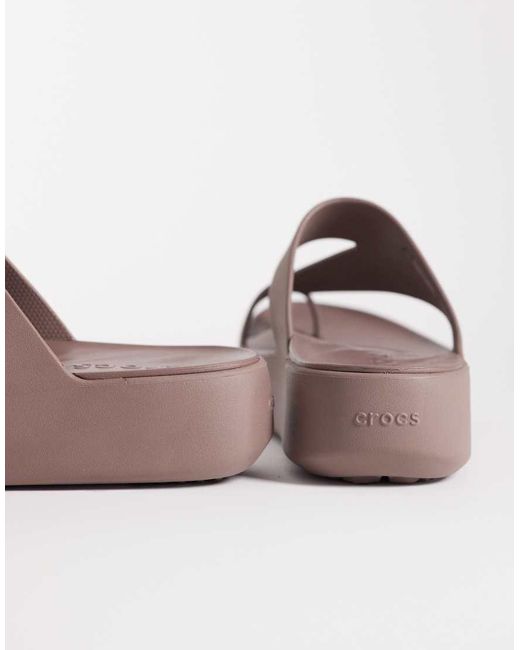 CROCSTM Brown Getaway Platform Toe Loop Sandals