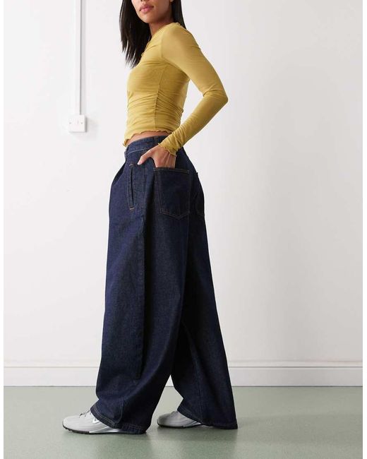 Collusion Blue baggy Pleated Jean