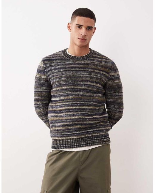 Barbour Gray Pateley Crew Neck Sweater for men