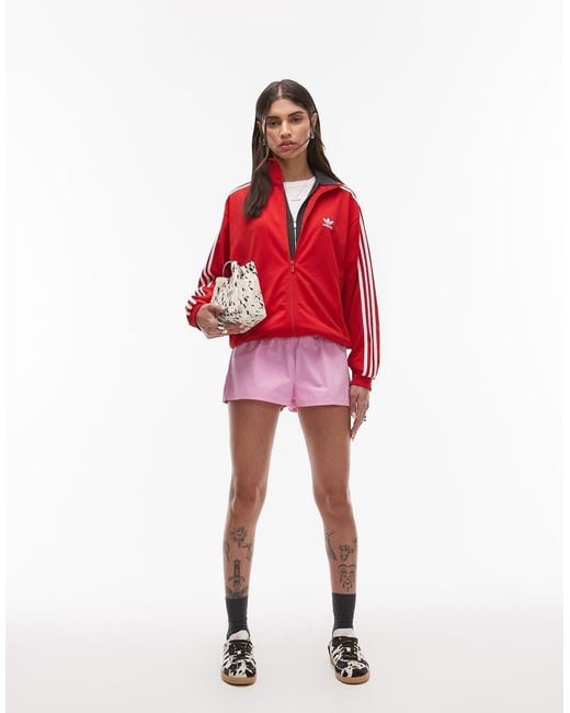 Adidas Originals Red Adicolor Classics Sst Track Jacket