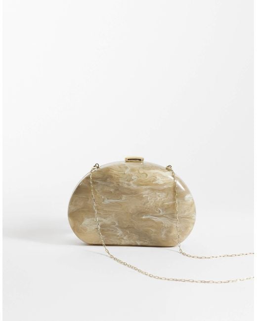 Mango Natural Marble Effect Clutch Bag