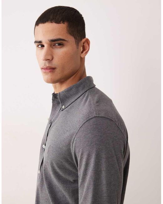Polo Ralph Lauren Gray Icon Logo Pique Shirt for men