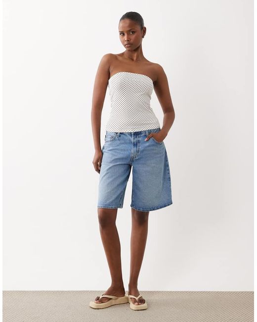 The Frolic White Exclusive Cotton Bandeau Top