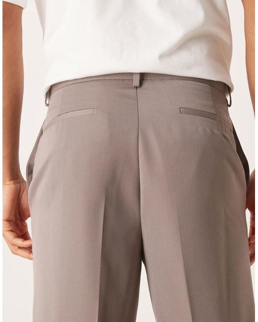 ASOS Blue Smart Relaxed Tapered Pants With Pintuck for men