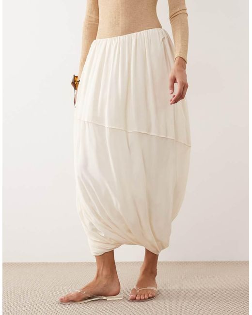 ARKET Natural Drapey Fluid Maxi Skirt