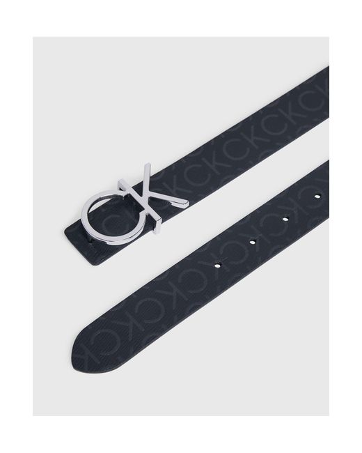 Calvin Klein White Reversible Leather Logo Belt