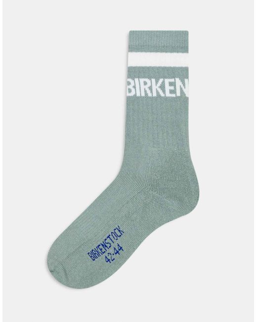 Chaussettes unisexes en coton avec bande rayée - sauge Birkenstock en coloris Blue