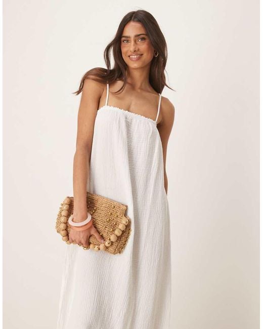 Jdy Natural Cheesecloth Sleeveless Maxi Dress