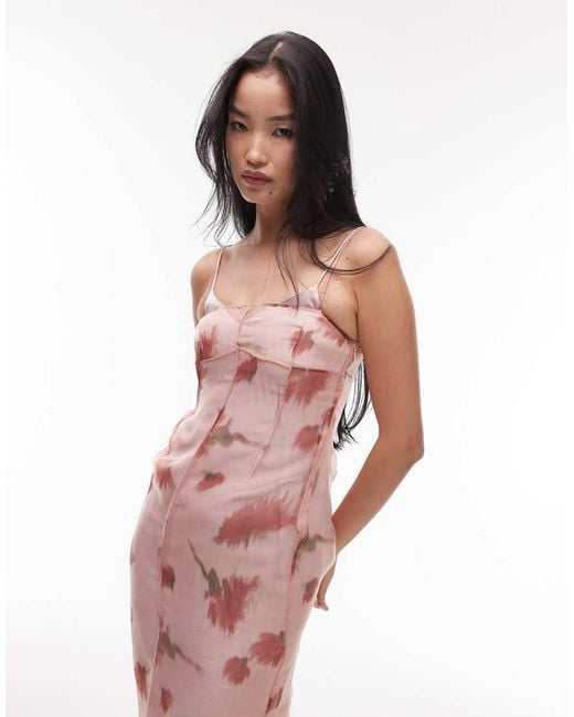 Mango Double Layered V-neck Midi Dress