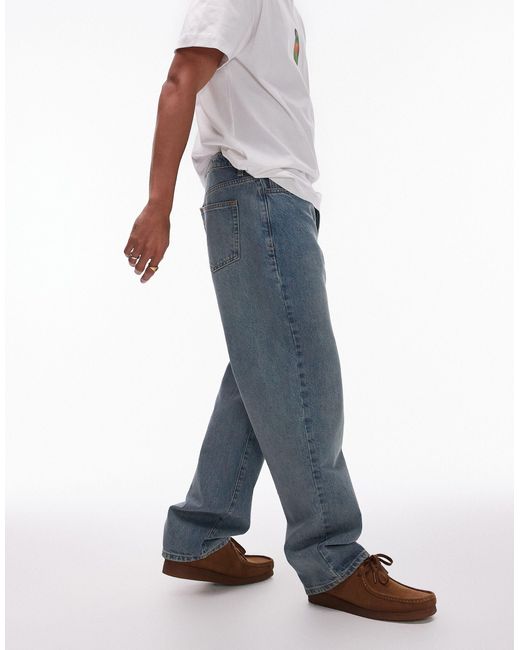 Topman – locker geschnittene jeans in Blue für Herren