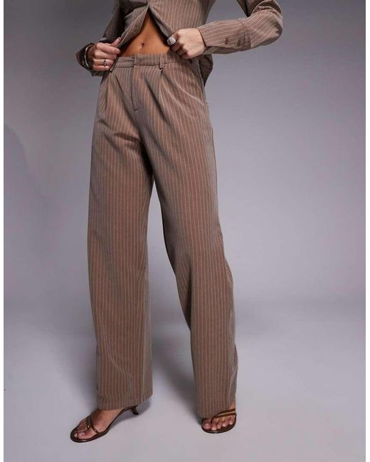 Kaiia Brown Exclusive Straight Leg Tailored Trousers Co-Ord