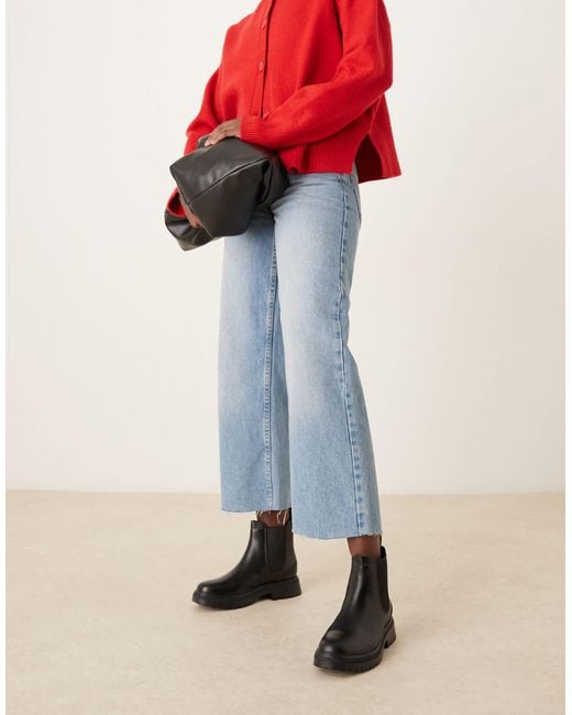 Timberland Blue – cambria valley – chelsea-stiefel aus em leder mit dicker sohle