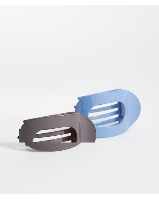 Pieces Blue 2 Pack Flat Round Hair Claw Clip