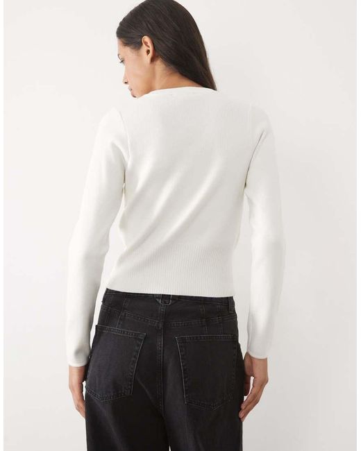 New Look White Compact Knit Cardigan