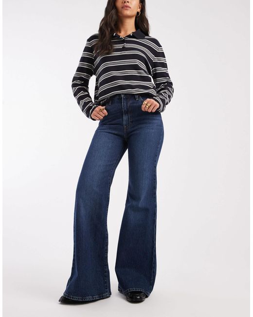 Ribcage bells - jean évasé à taille haute - moyen Levi's en coloris Blue