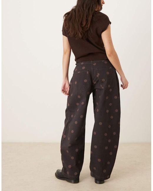 ASOS Brown Barrel Jeans
