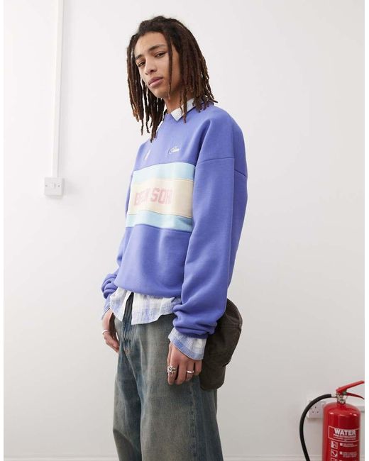 Sudadera De Estilo Vintage Con Estampado "Soho" De Prohibited de hombre de color Blue