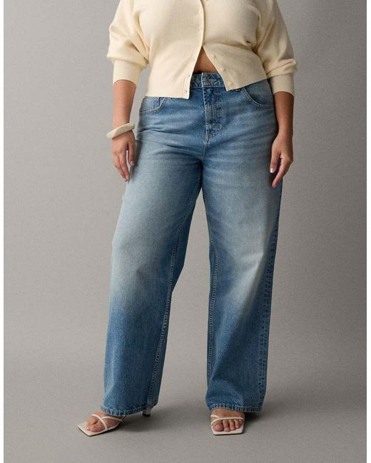 ASOS Blue Asos Design Circular Design Collection Curve Wide Leg Dad Jeans