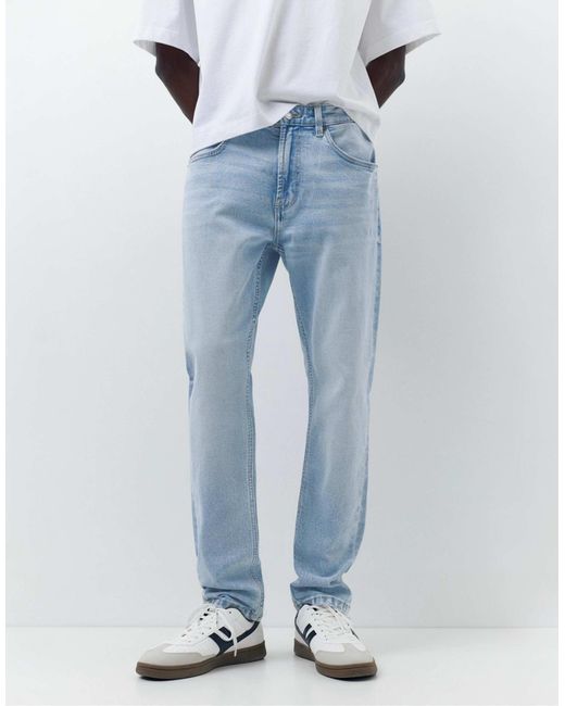 Jean slim - indigo pâle Pull&Bear pour homme en coloris Blue