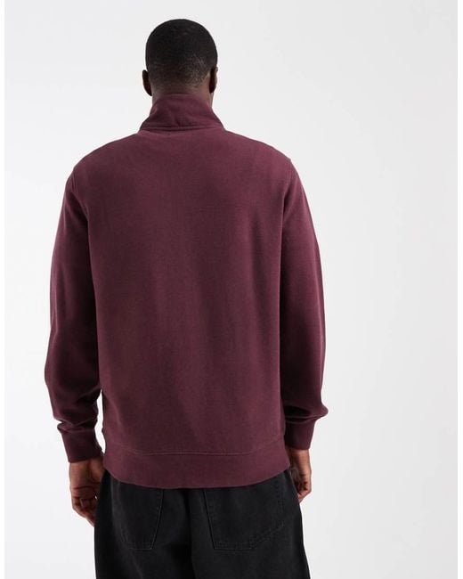 Levi's Purple Original 1/4 Zip Sweatshirt for men