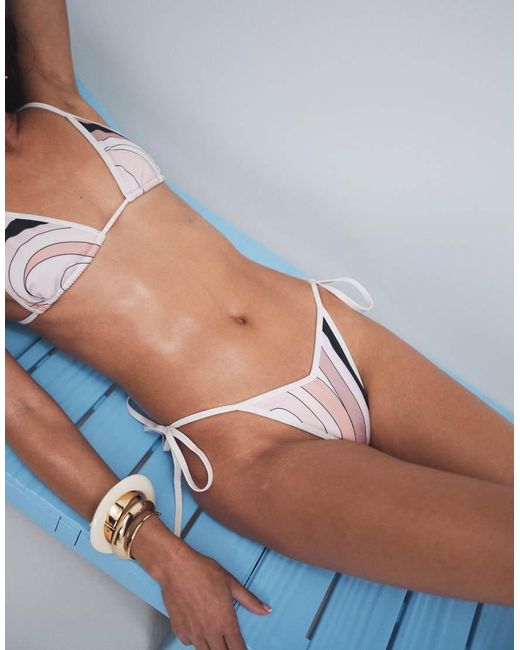 Cin Cin Natural Racer Side Tie Bikini Bottoms