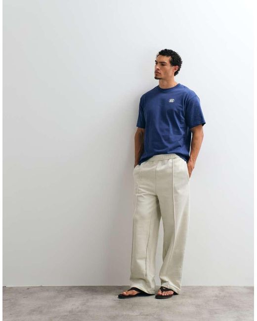 Vans Blue Oval Logo Loose Backprint T-Shirt for men
