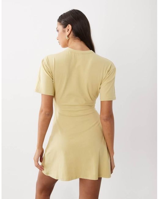 ASOS Natural Waist Detail Mini Dress