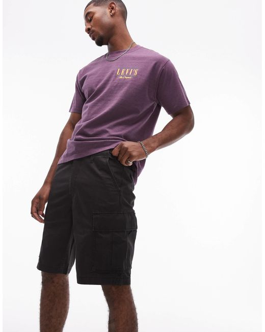 Levi's – carrier – cargo-shorts aus canvas in Pink für Herren
