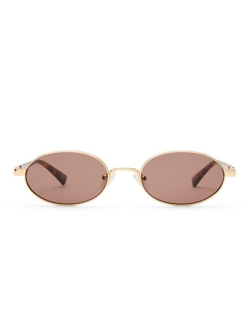 Le Specs Brown Icicle Slim Sunglasses