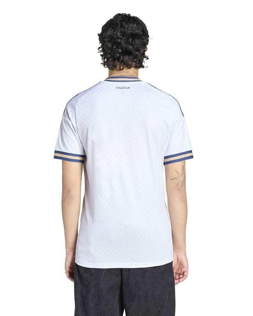 Adidas Originals White Adidas Football Italy 25/26 Away Jersey