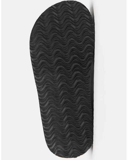 Tongs compensées à plateforme Pull&Bear en coloris Black