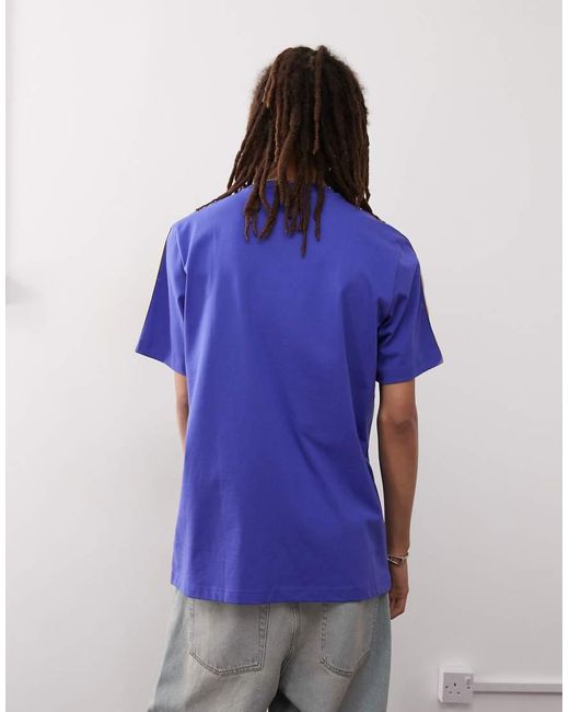 Adidas Originals Blue Adidas Football Manchester United Icon T-Shirt for men